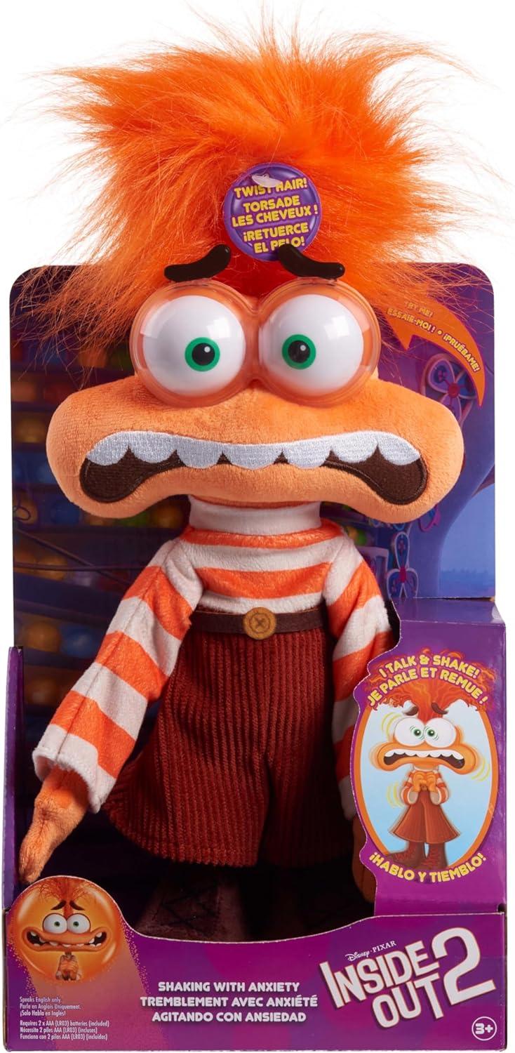 imageInside Out 2 Shaking With Anxiety Feature Plush Kids Toys for Ages 3 Up by Just Play