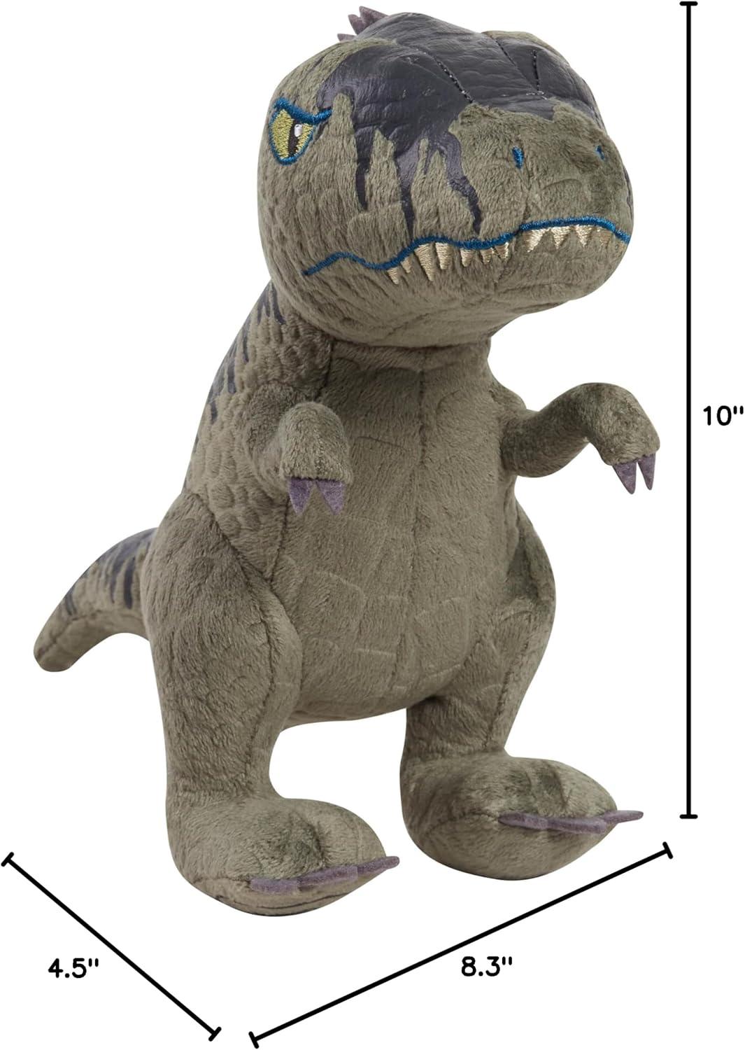 imageJurassic World 7inch Small Plush Stuffed Animal 2Pack Carnotaurus ampamp Giganotosaurus Dinosaur Kids Toys for Ages 3 Up by Just Play