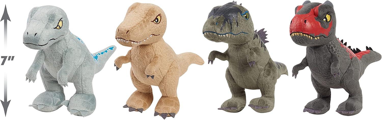 imageJurassic World Plush Collector Set 4pieces 7inch Dinosaur Stuffed Animals Kids Toys for Ages 3 Up Amazon Exclusive by Just PlayJumbo