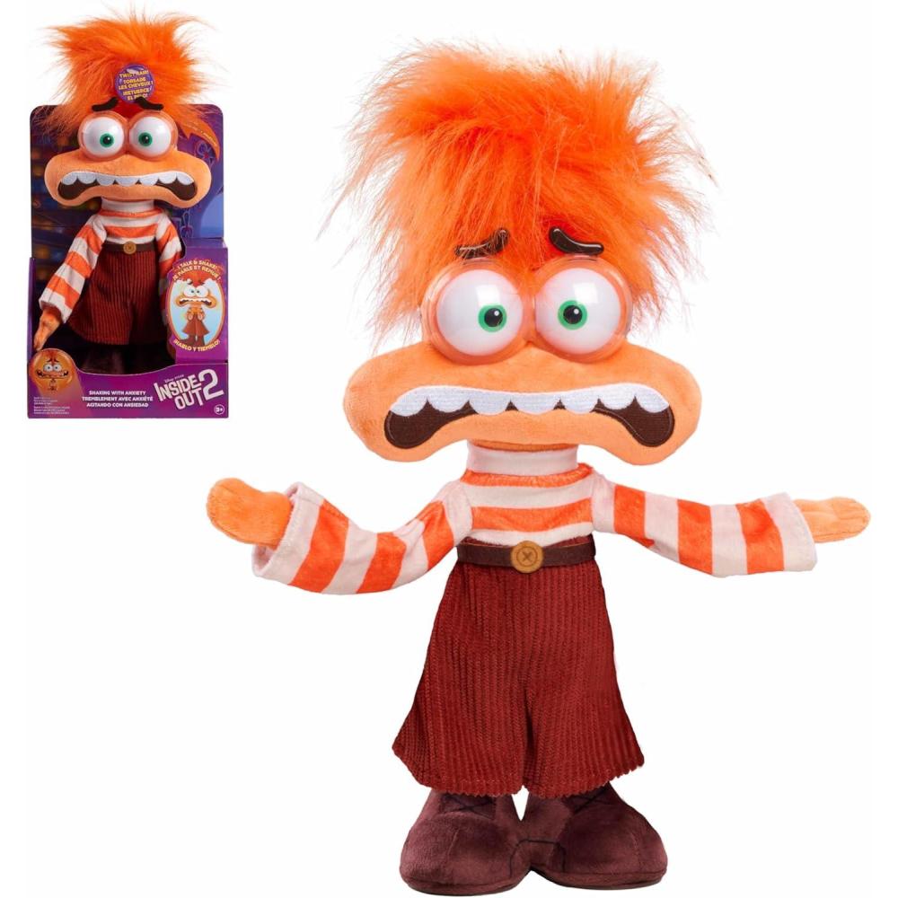 imageInside Out 2 Shaking With Anxiety Feature Plush Kids Toys for Ages 3 Up by Just Play