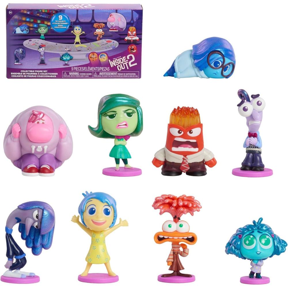 imageJust Play Disney and Pixar Inside Out 2 Collectible 9Piece Figure Set 23inch Collectible Figurines Kids Toys for Ages 3 Up