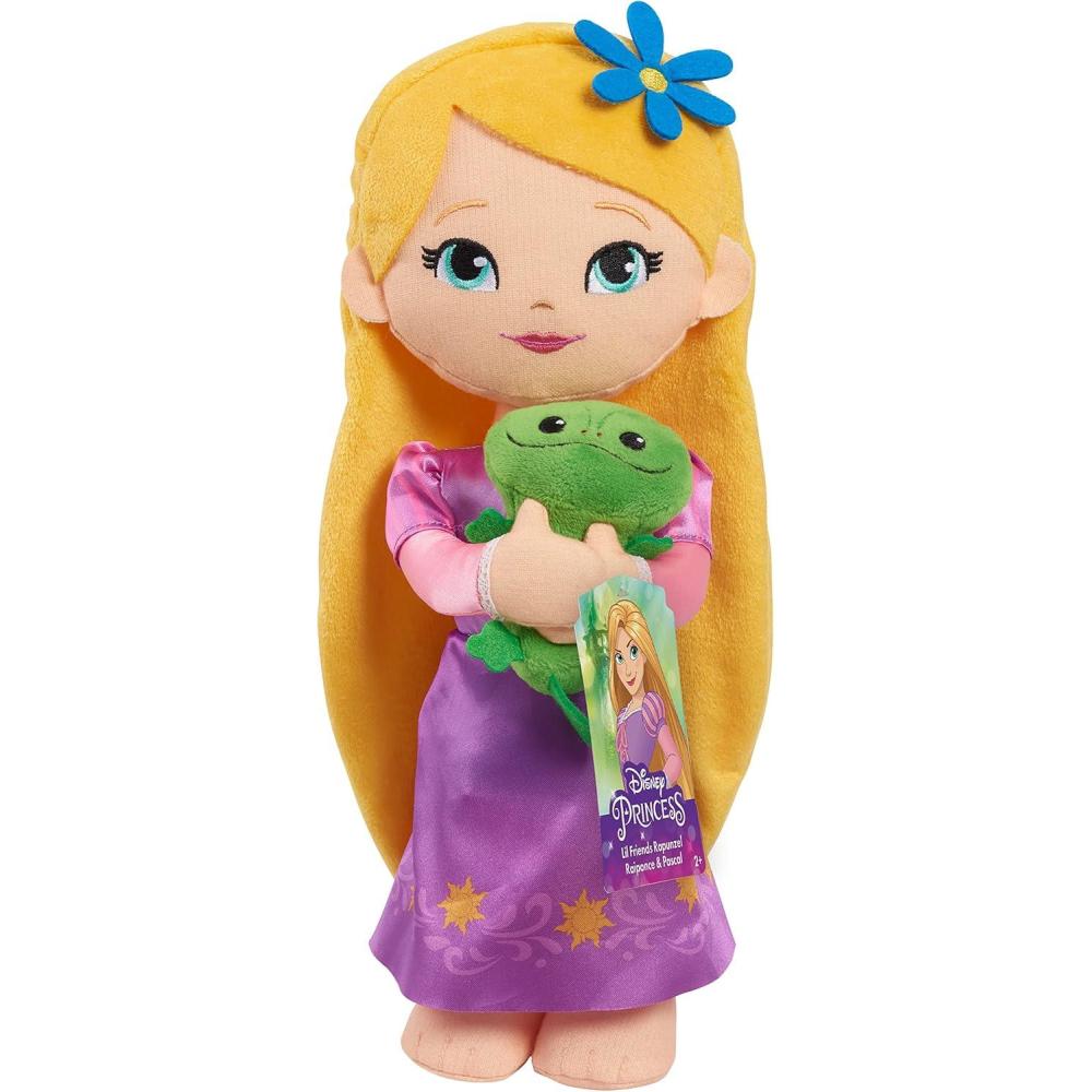 imageDisney Princess Lil Friends Rapunzel ampamp Pascal 14inch Plushie Doll and Accessories Kids Toys for Ages 3 Up by Just Play