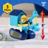 Just Play Disney Junior Pupstruction Phinny’s Crane 3-Piece Figure and Vehicle Set, Blue, Dog, Kids Toys for Ages 3 Up
