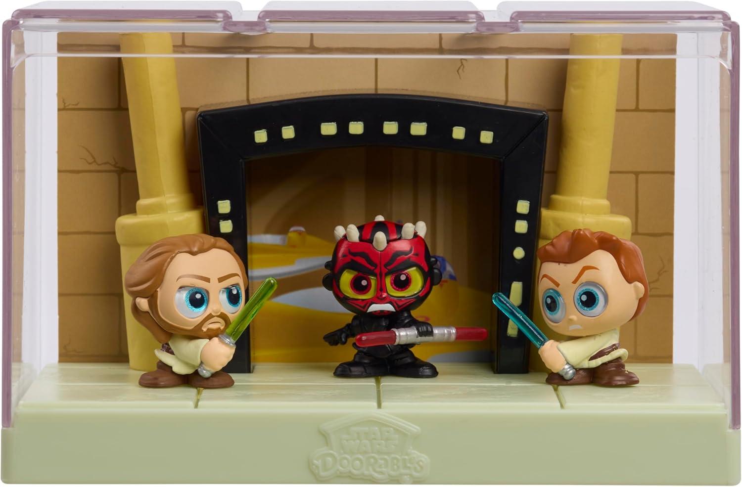 imageStar Wars Doorables Widescreen Moments Star Wars The Phantom Menace Collectible Figures Holiday Stocking Stuffers Gifts Presents Kids Toys for Ages 5 Up by Just PlayLarge