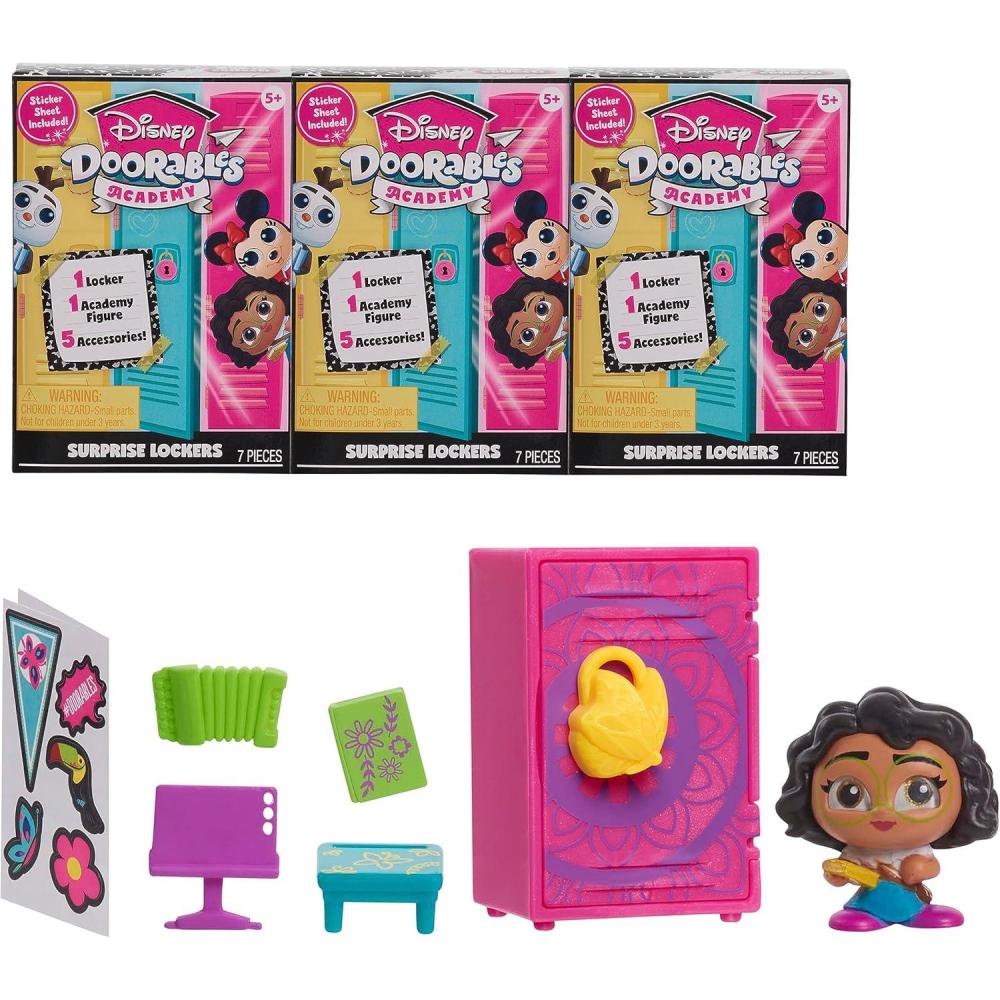 imageDOORABLES Disney Academy Surprise Locker 3 Pack Collectible Figure Set Styles May Vary Holiday Stocking Stuffers Gifts Presents Kids Toys for Ages 5 Up by Just Play3Pack