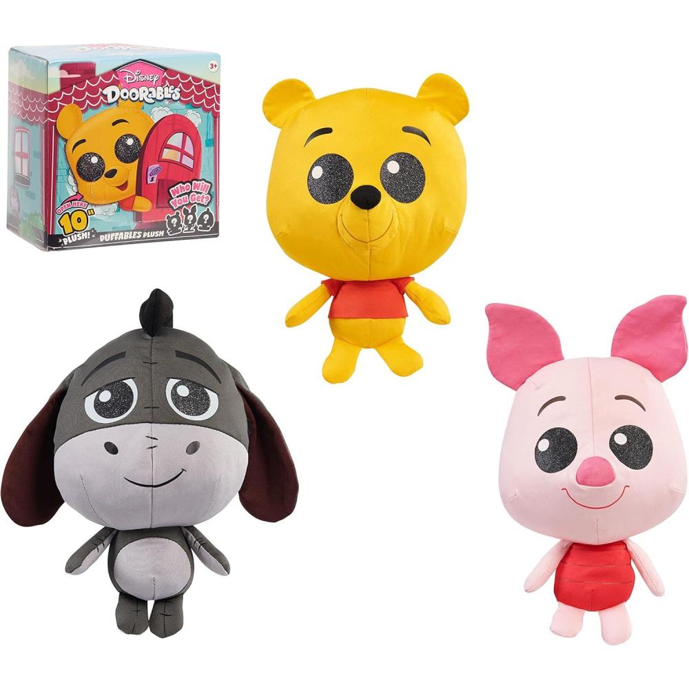 imageDisney Doorables Puffables Plush Winnie the Pooh 10inch Collectible Stuffed Animal Styles May Vary Officially Licensed Kids Toys for Ages 3 Up Gifts and Presents by Just Play