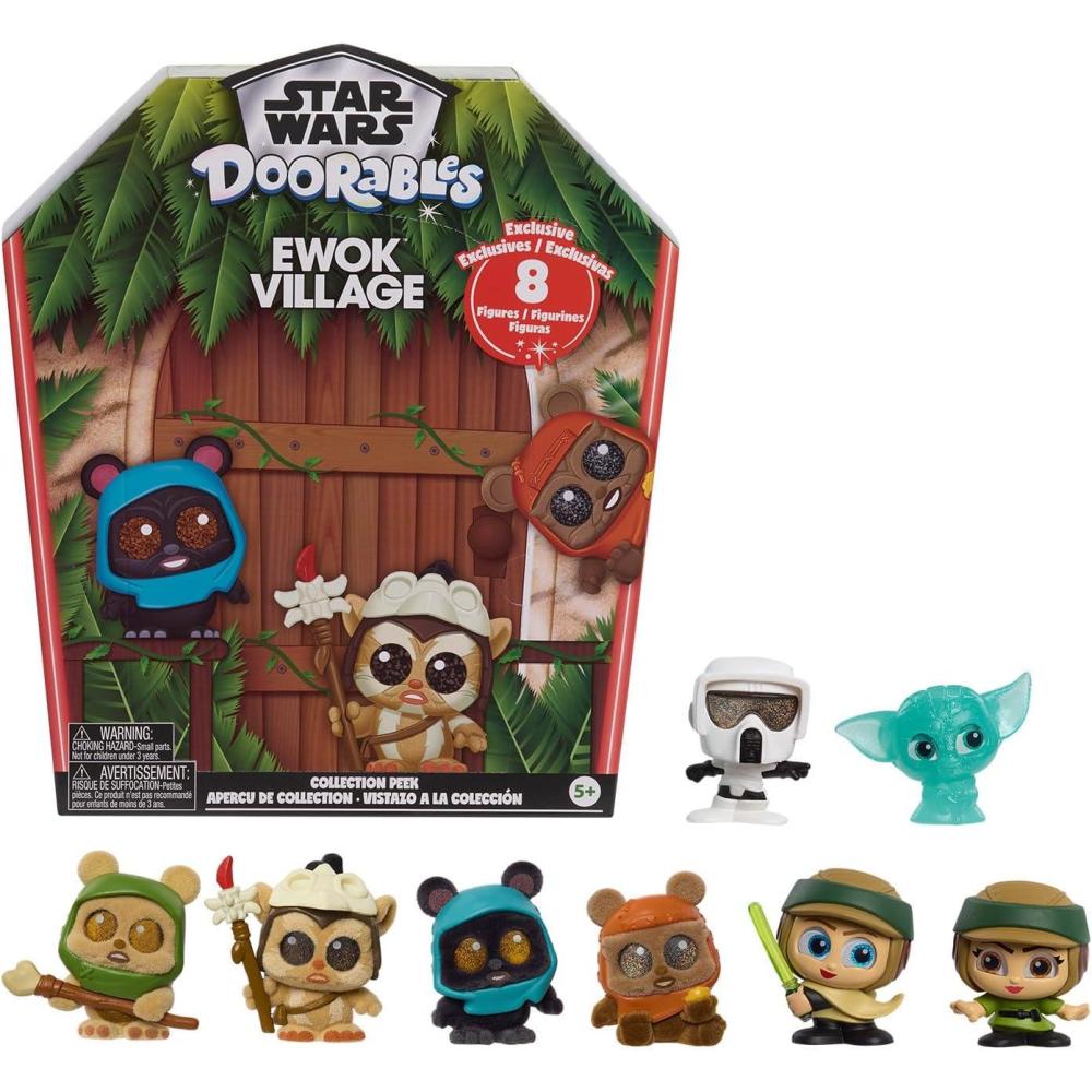 imageStar Wars Doorables Ewok Village Collection Peek Collectible Figures Holiday Stocking Stuffers Gifts Presents Kids Toys for Ages 5 Up by Just Play