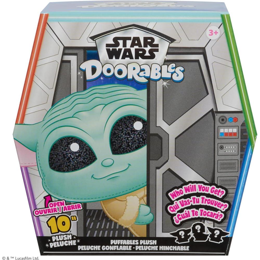 imageStar Wars Doorables Puffables Plush Star Wars The Mandalorian 10inch Collectible Plush Styles May Vary Holiday Stocking Stuffers Gifts Presents Kids Toys for Ages 3 Up by Just PlayThe Mandalorian