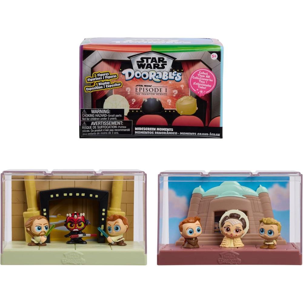 imageStar Wars Doorables Widescreen Moments Star Wars The Phantom Menace Collectible Figures Holiday Stocking Stuffers Gifts Presents Kids Toys for Ages 5 Up by Just PlayLarge