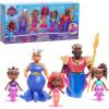 Just Play Disney Junior Ariel Royal Family 6-Piece Color-Change Mermaid Figure Set, Kids Toys for Ages 3 Up