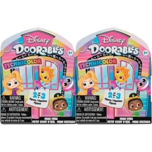 Disney Doorables Mini Peek Technicolor Takeover 2-Pack, 1.5-inch Collectible Figures, Kids Toys for Ages 5 Up by Just Play(Series 11)