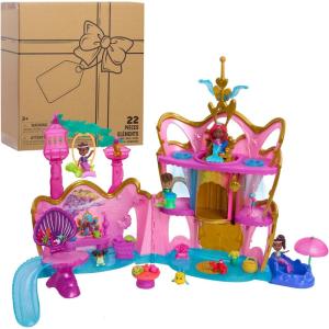Disney Junior Ariel Deluxe Atlantica Palace Playset and 4-inch Figures, Lights and Sounds, 22-pieces, Bonus Pieces, Kids Toys for Ages 3 Up by Just Play