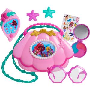 Disney Junior Ariel Mer-Mazing Bag Set, Dress Up and Pretend Play, 8-Pieces Pink Toy Purse, Kids Toys for Ages 3 Up by Just Play