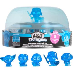 Star Wars Doorables Hologram Collector Set, Glow in The Dark Mini Figures, 5-Pack Limited Edition Disney Collection