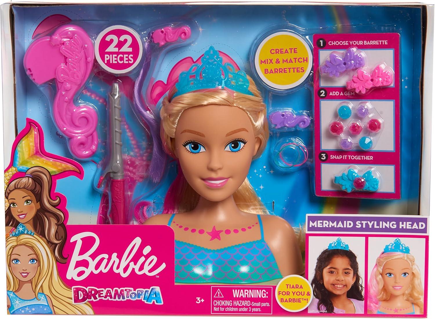 imageBarbie Dreamtopia Mermaid Styling Head 22 pieces Kids Toys for Ages 3 Up by Just Play