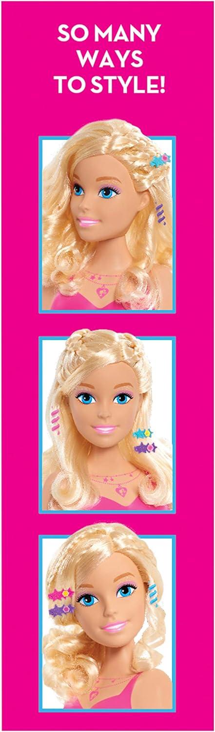 imageBarbie Fashionistas 8Inch Styling Head Blonde 20 Pieces Include Hair Styling Accessories Kids Toys for Ages 3 Up by Just Play