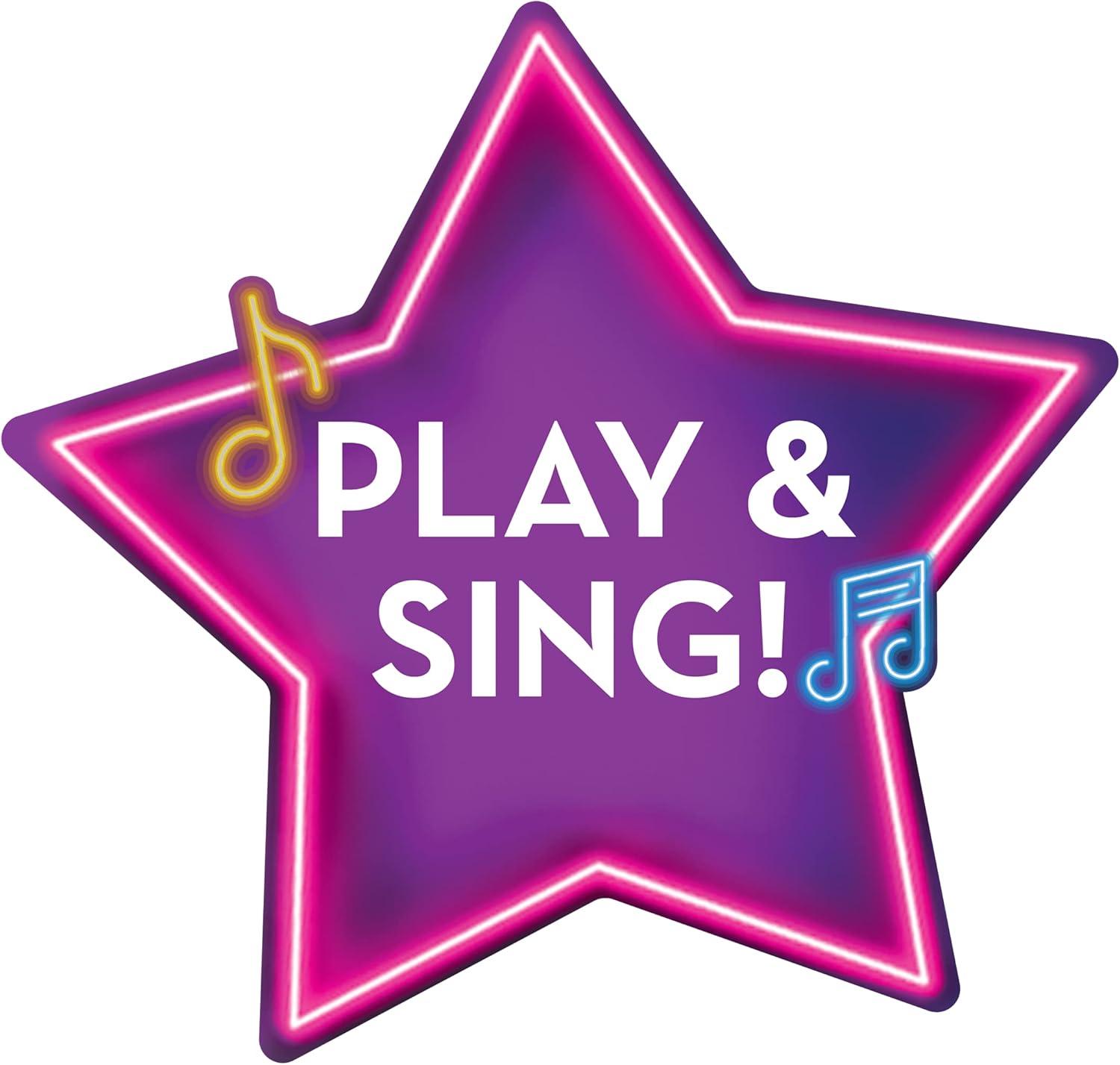 imageBarbie Rock Star Guitar Interactive Electronic Toy Guitar with Lights Sounds and Microphone