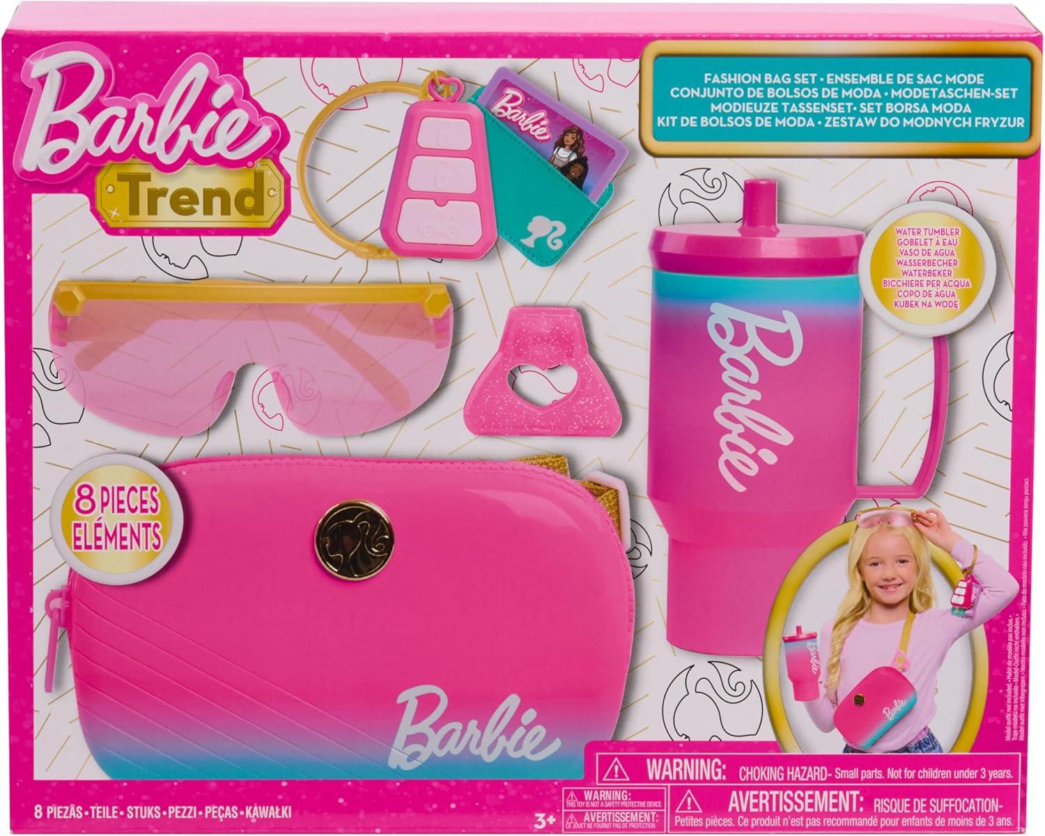 imageBarbie Trend Fashion Bag Set 8Pieces Ombre Purse and Cup Dress Up and Pretend Play Kids Toys for Ages 3 Up by Just Play