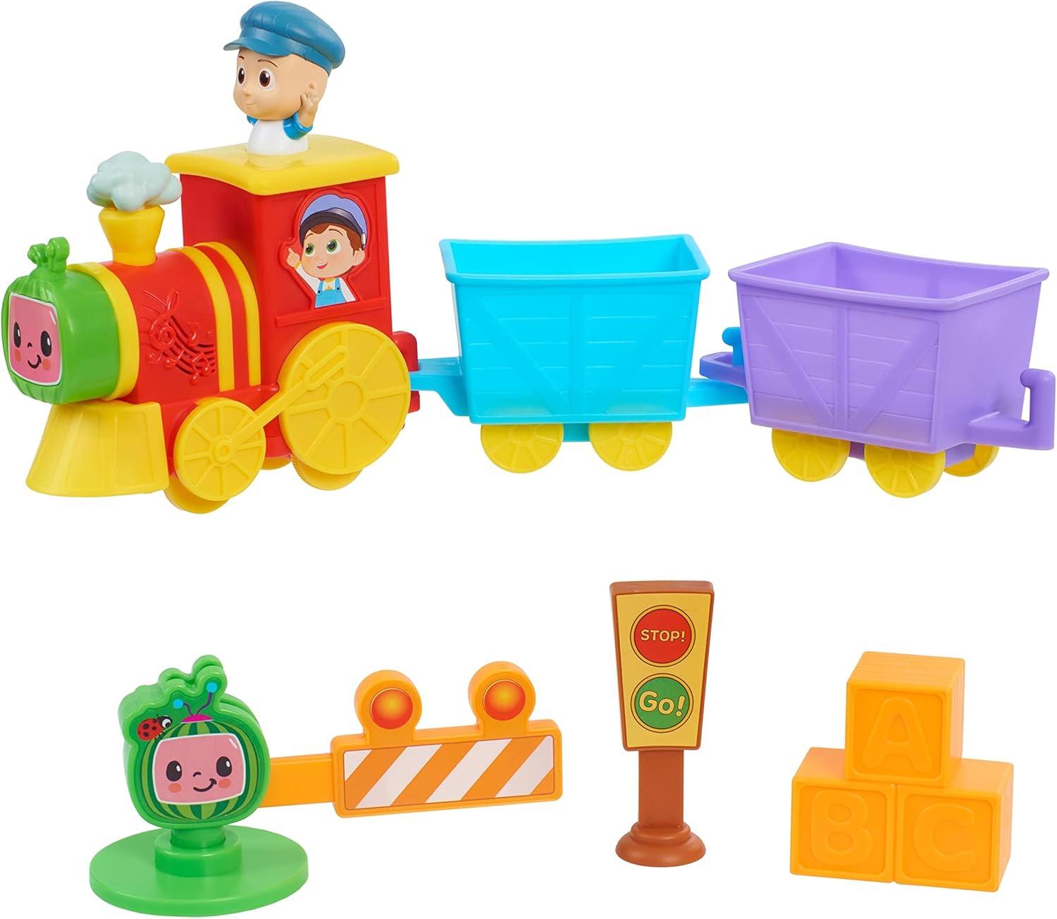 imageCoComelon All Aboard Musical Train with Bonus Pieces 24pieces Plays The Train Songquot Kids Toys for Ages 18 Month by Just Play