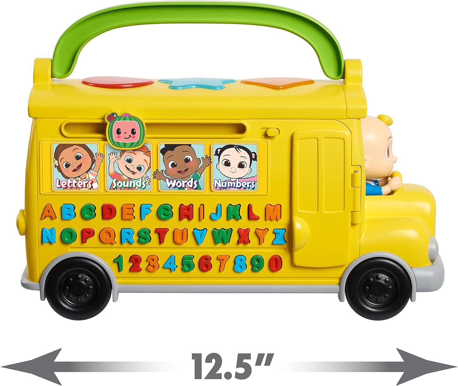 imageCoComelon Musical Learning Bus Number and Letter Recognition Phonetics Yellow School Bus Toy Plays ABCs and Wheels on the Bus by Just Play