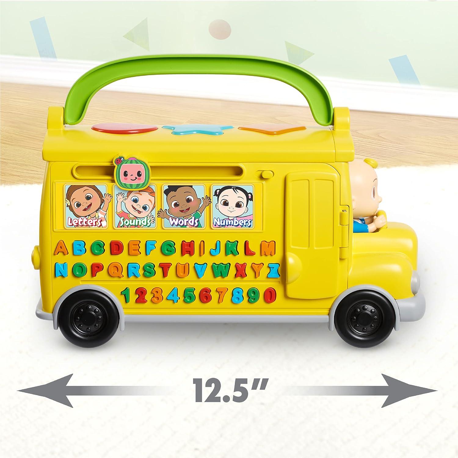 imageCoComelon Musical Learning Bus Number and Letter Recognition Phonetics Yellow School Bus Toy Plays ABCs and Wheels on the Bus by Just Play