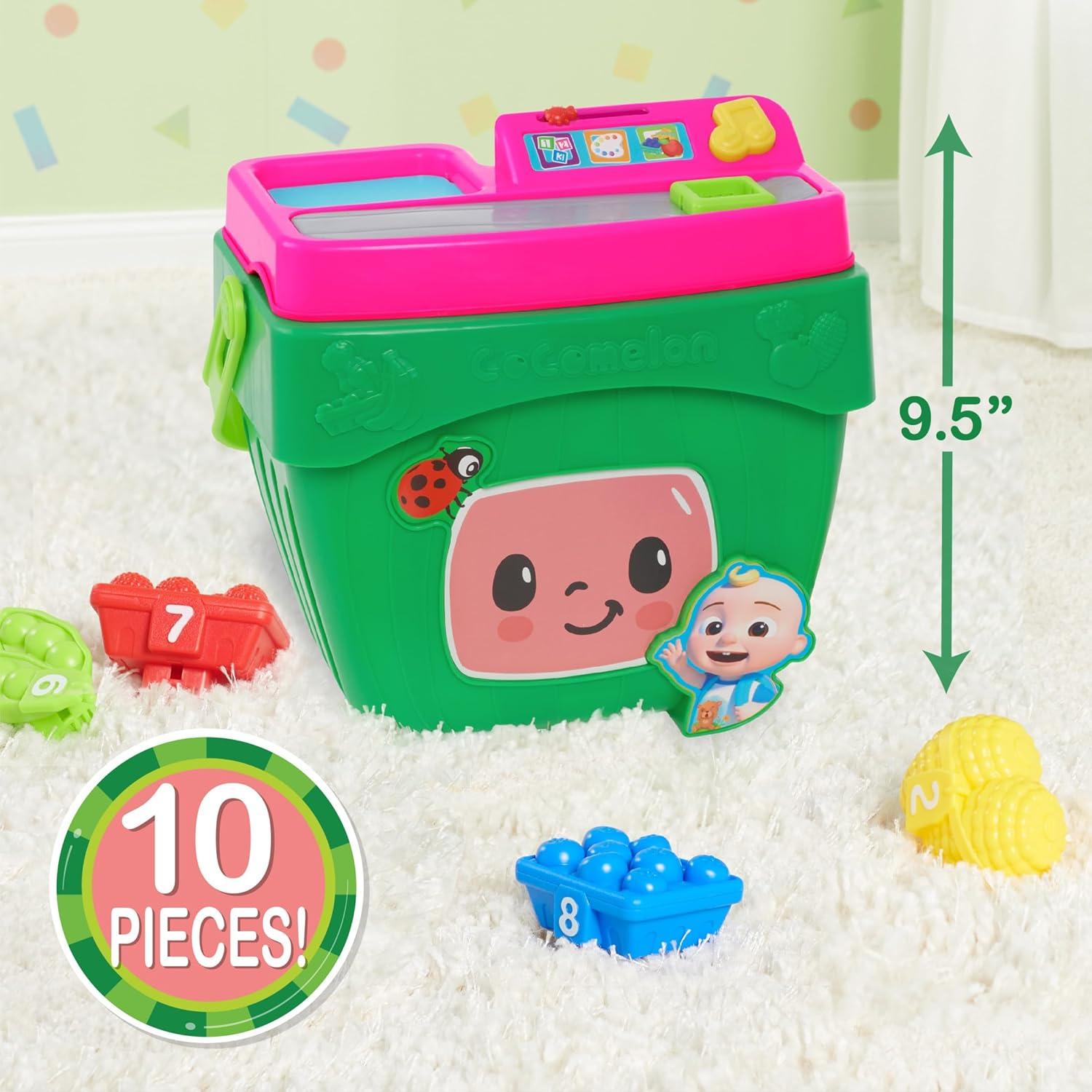 imageCoComelon Veggie Fun Learning Basket Pretend Play Food Preschool Learning and Education 10pieces Music and Sounds Officially Licensed Kids Toys for Ages 18 Month by Just Play