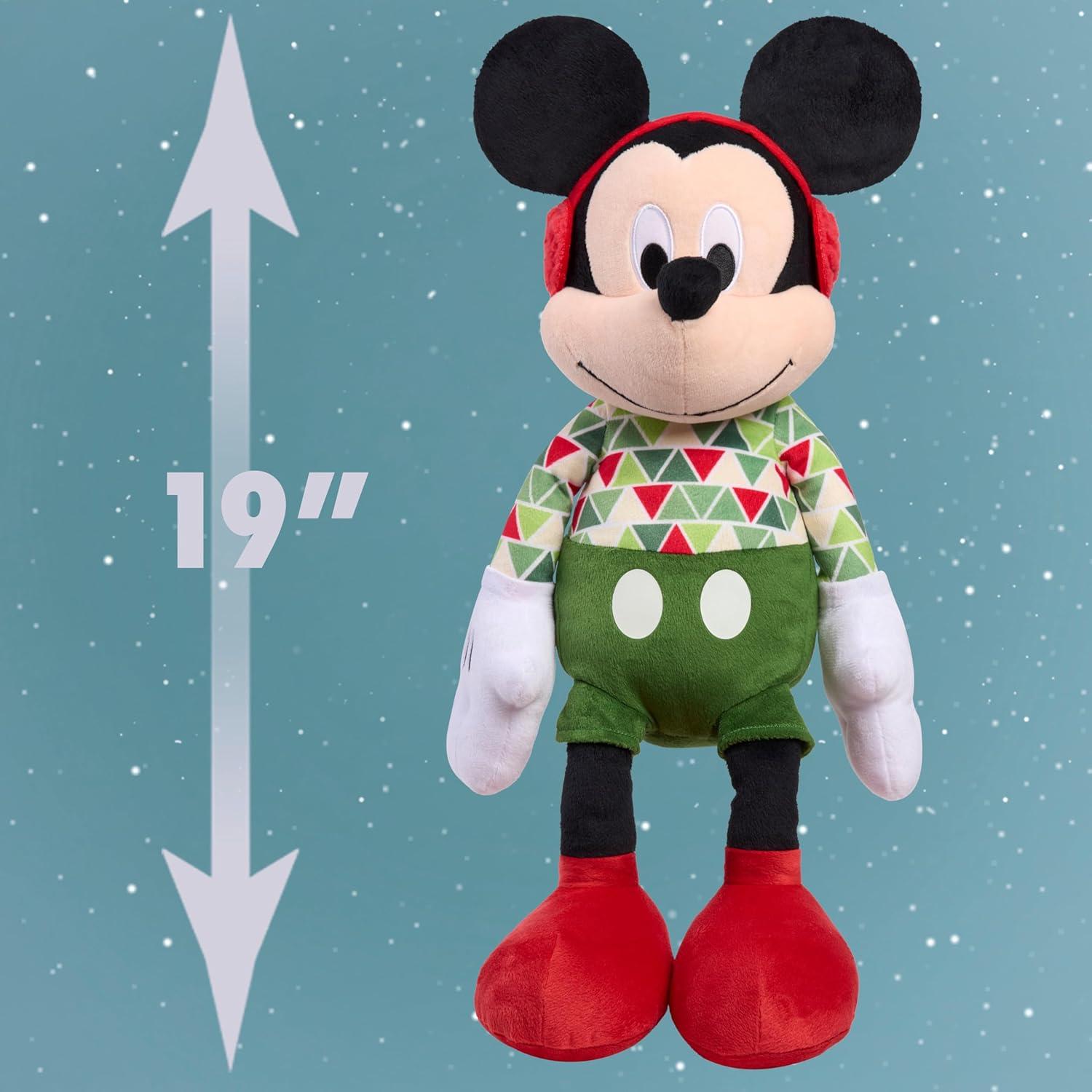 imageDisney Holiday Large Plush Mickey Kids Toys for Ages 2 Up by Just Play