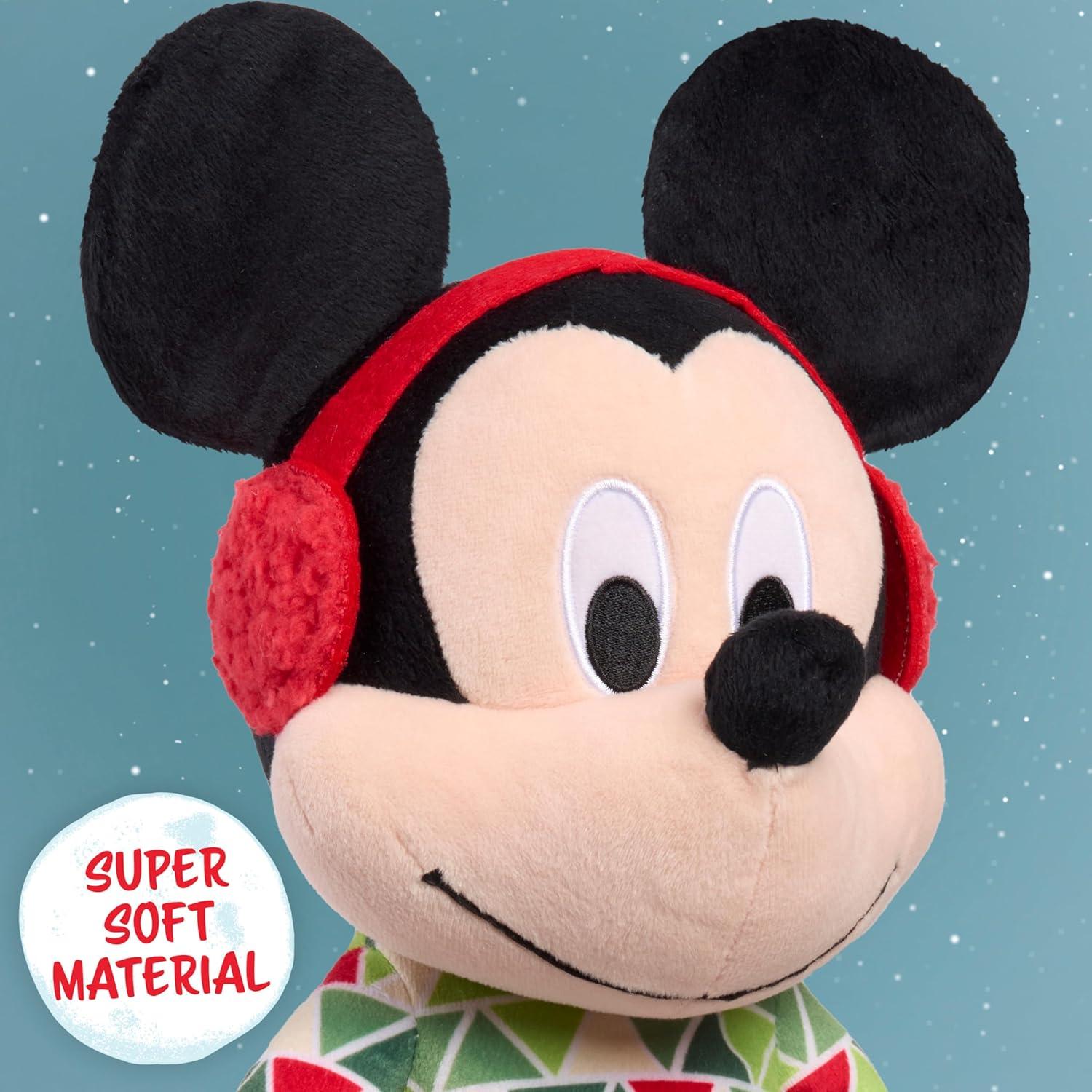 imageDisney Holiday Large Plush Mickey Kids Toys for Ages 2 Up by Just Play