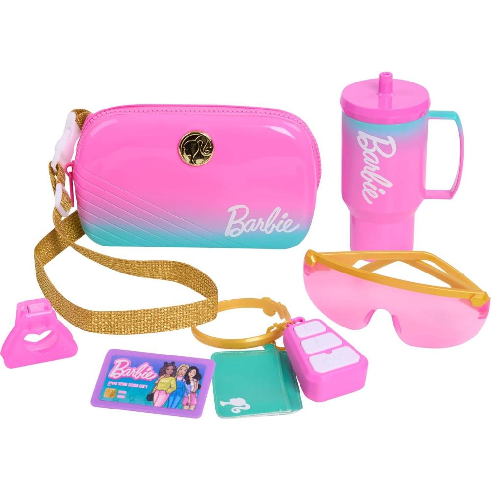 imageBarbie Trend Fashion Bag Set 8Pieces Ombre Purse and Cup Dress Up and Pretend Play Kids Toys for Ages 3 Up by Just Play