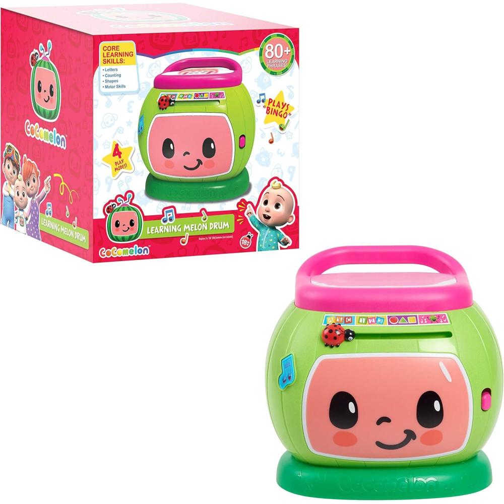 imageCocomelon Learning Melon Drum Interactive Lights and Sounds Learning and Education Officially Licensed Kids Toys for Ages 18 Month by Just Play