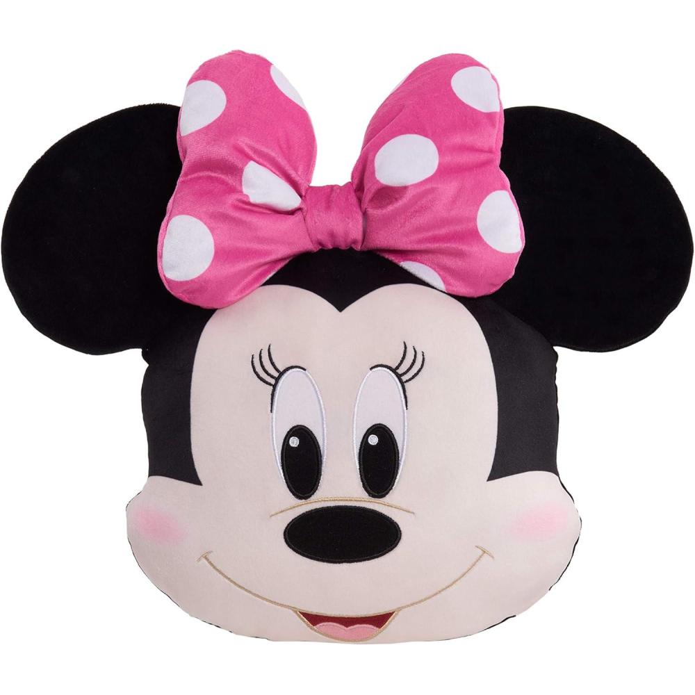 imageDisney Classics Character Heads Mickey Mouse 13Inch Plushie Soft Pillow Buddy Toy for Kids Kids Toys for Ages 2 Up by Just PlayMinnie