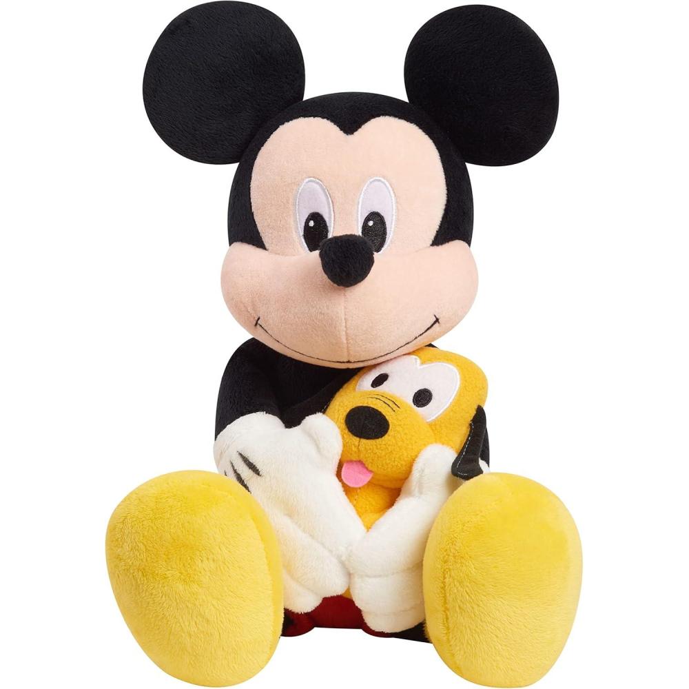 imageDisney Classics Lil Friends Mickey Mouse and Pluto 115inch Large Plushie Stuffed Animal Kids Toys for Ages 2 Up by Just Play