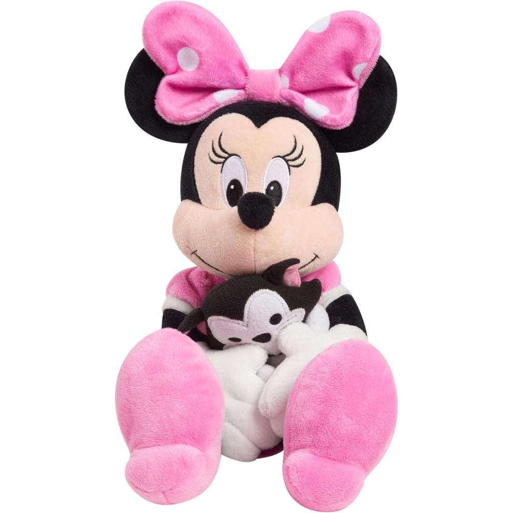 imageDisney Classics Lil Friends Minnie Mouse and Figaro 165inch Large Plushie Stuffed Animal Kids Toys for Ages 2 Up by Just Play