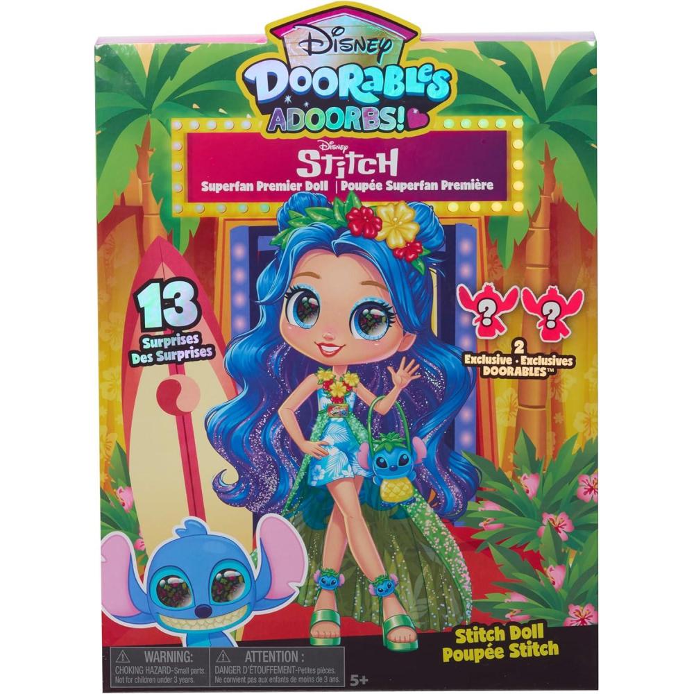 imageDisney Doorables ADOORBS Deluxe Stitch Superfan Doll 2 Exclusive Figures Movie Premiere UNbox 10 Mini Accessories Tweens Holiday Stocking Stuffers Gifts Presents Girls ampamp Kids 5 and Up