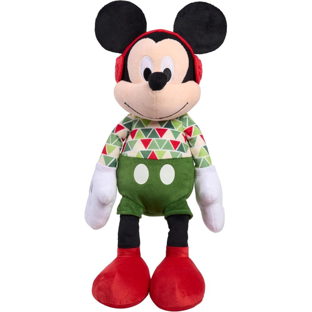 imageDisney Holiday Large Plush Mickey Kids Toys for Ages 2 Up by Just Play