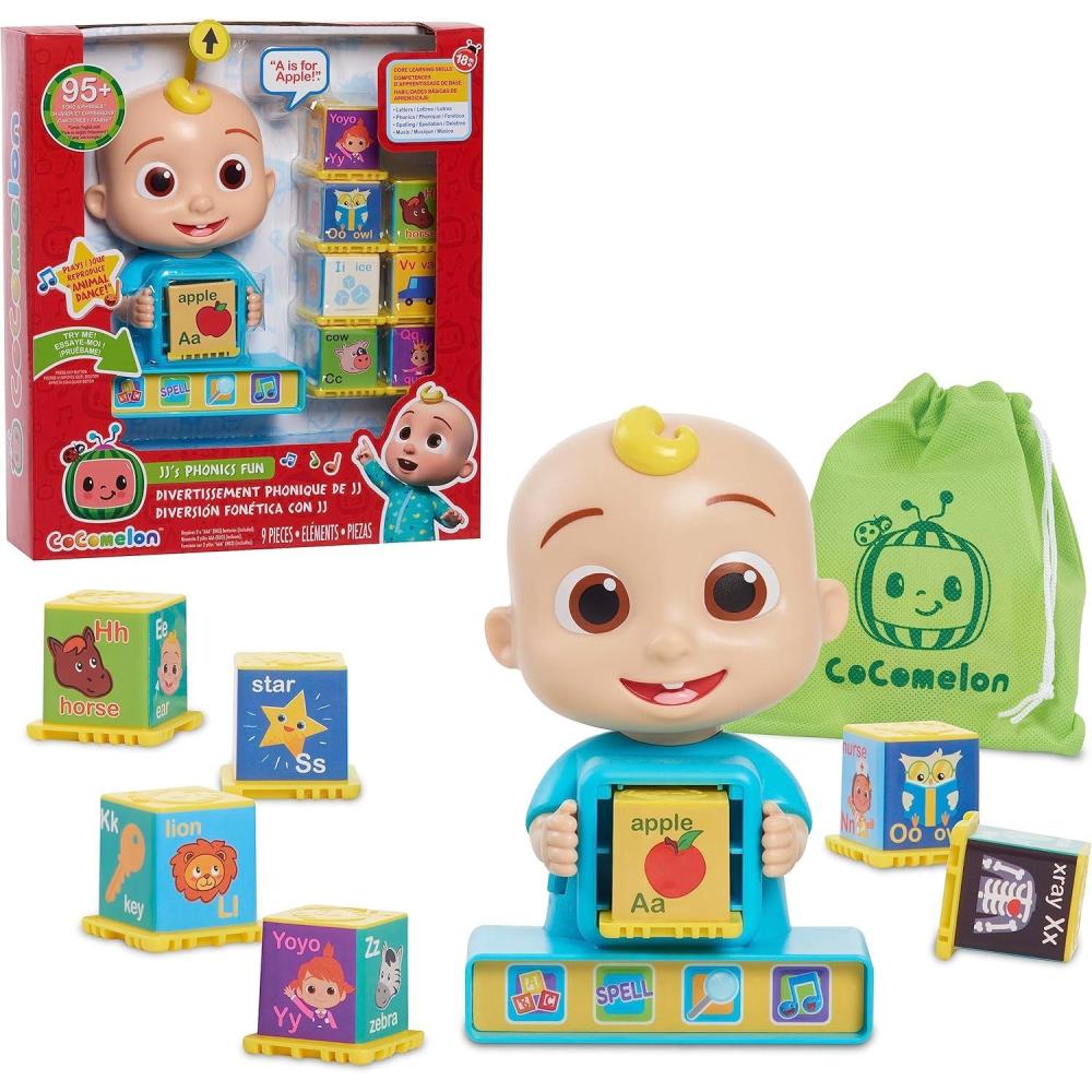 imageJust Play CoComelon JJ Phonics Fun Interactive Learning and Education Toy 4 Modes of Play Animal Dance Song Spelling 9Pieces Kids Toys for Ages 18 Month