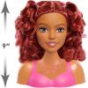 Barbie Small Styling Head and Accessories, Brown Hair, Brown Eyes, 17-pieces, Pretend Play, Kids Toys for Ages 3 Up by Just Play