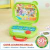 CoComelon Sing and Learn Laptop Toy for Kids, Lights, Sounds, and Music Encourages Letter, Number, Shape, and Animal Recognition, Officially Licensed Kids Toys for Ages 18 Month by Just Play(9.25 x 2.5 x 13.25 inches)