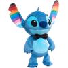 Disney Pride Stitch 15-inch Large Plush Stuffed Animal, Soft Embroidered Details, Rainbow, Blue, Alien, Kids Toys for Ages 2 Up by Just Play