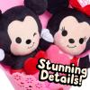 Just Play Disney Valentine’s 13.5-inch Bouquet with Medium Mickey Mouse and Minnie Mouse Plush Stuffed Animals, 3 Collectible Plush Hearts, Kids Toys for Ages 3 Up