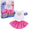 Baby Alive Single Outfit Set for Baby Dolls (Doll Sold Separately), Teal and Floral Print Blouse and Play Pacifier, Kids Toys for Ages 3 Up by Just Play(White Tee Pink Tutu)