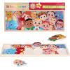 CoComelon JJ & Friends Wood Block Set, 30-Pieces, Recycled Wood, Officially Licensed Kids Toys for Ages 18 Month by Just Play(Play-A-Long Wood Puzzle)