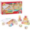 CoComelon JJ & Friends Wood Block Set, 30-Pieces, Recycled Wood, Officially Licensed Kids Toys for Ages 18 Month by Just Play(Wood ABC Block Set)