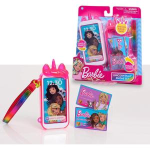 Barbie Unicorn Play Phone Set with Lights and Sounds, Unicorn Phone Case and Wristlet, Toy Cell Phone for Kids, Kids Toys for Ages 3 Up by Just Play