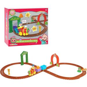 CoComelon All Aboard Musical Train with Bonus Pieces, 24-pieces, Plays “The Train Song”, Kids Toys for Ages 18 Month by Just Play