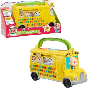 CoComelon Musical Learning Bus, Number and Letter Recognition, Phonetics, Yellow School Bus Toy Plays ABCs and Wheels on the Bus, by Just Play
