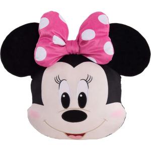 Disney Classics Character Heads, Mickey Mouse, 13-Inch Plushie, Soft Pillow Buddy Toy for Kids, Kids Toys for Ages 2 Up by Just Play(Minnie)