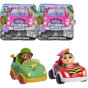 Disney Doorables Let’s Go Series 2 Figure and Vehicles 2-Pack, , Collectible Figures, Styles May Vary, Kids Toys for Ages 5 Up, Amazon Exclusive by Just Play