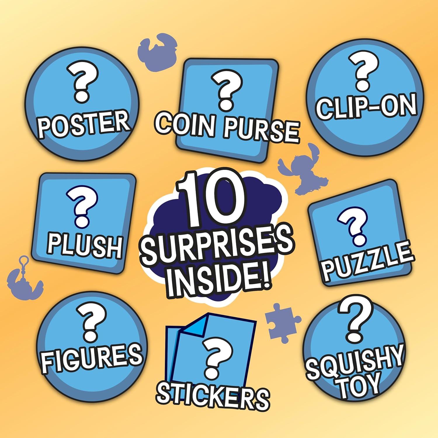 imageDisney Stitch Jumbo Mystery Capsule 10 Surprises Inside Collectible Figures and Plush Blind Box Toy for Fans Boys Girls Kids Ages 3 and Up by Just Play