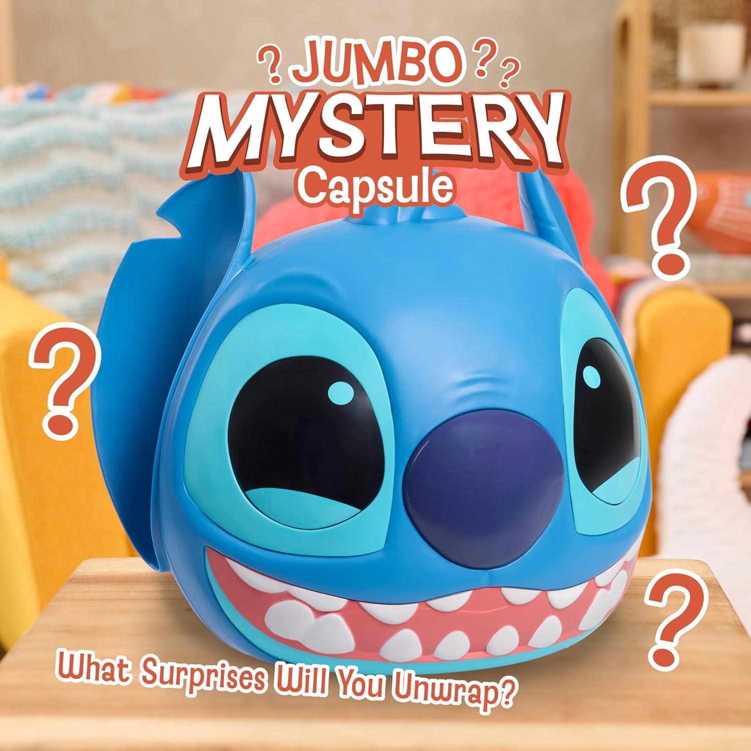 imageDisney Stitch Jumbo Mystery Capsule 10 Surprises Inside Collectible Figures and Plush Blind Box Toy for Fans Boys Girls Kids Ages 3 and Up by Just Play